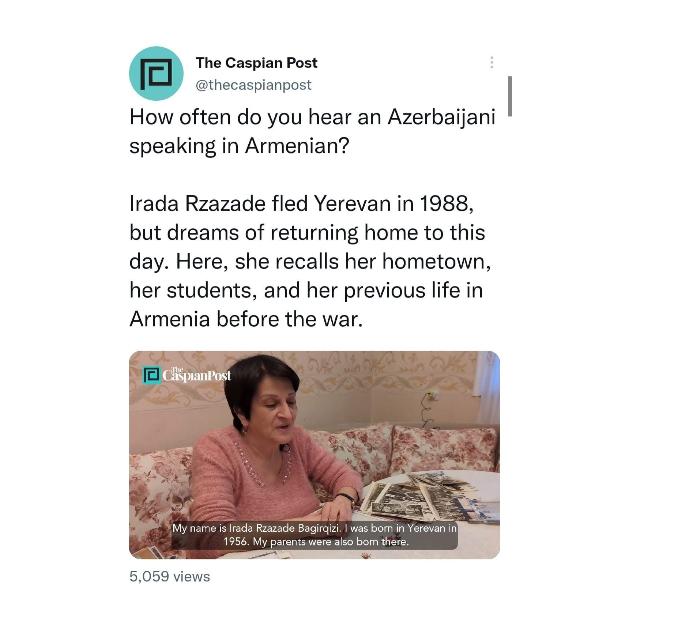 How often do you hear an Azerbaijani speaking in Armenian?